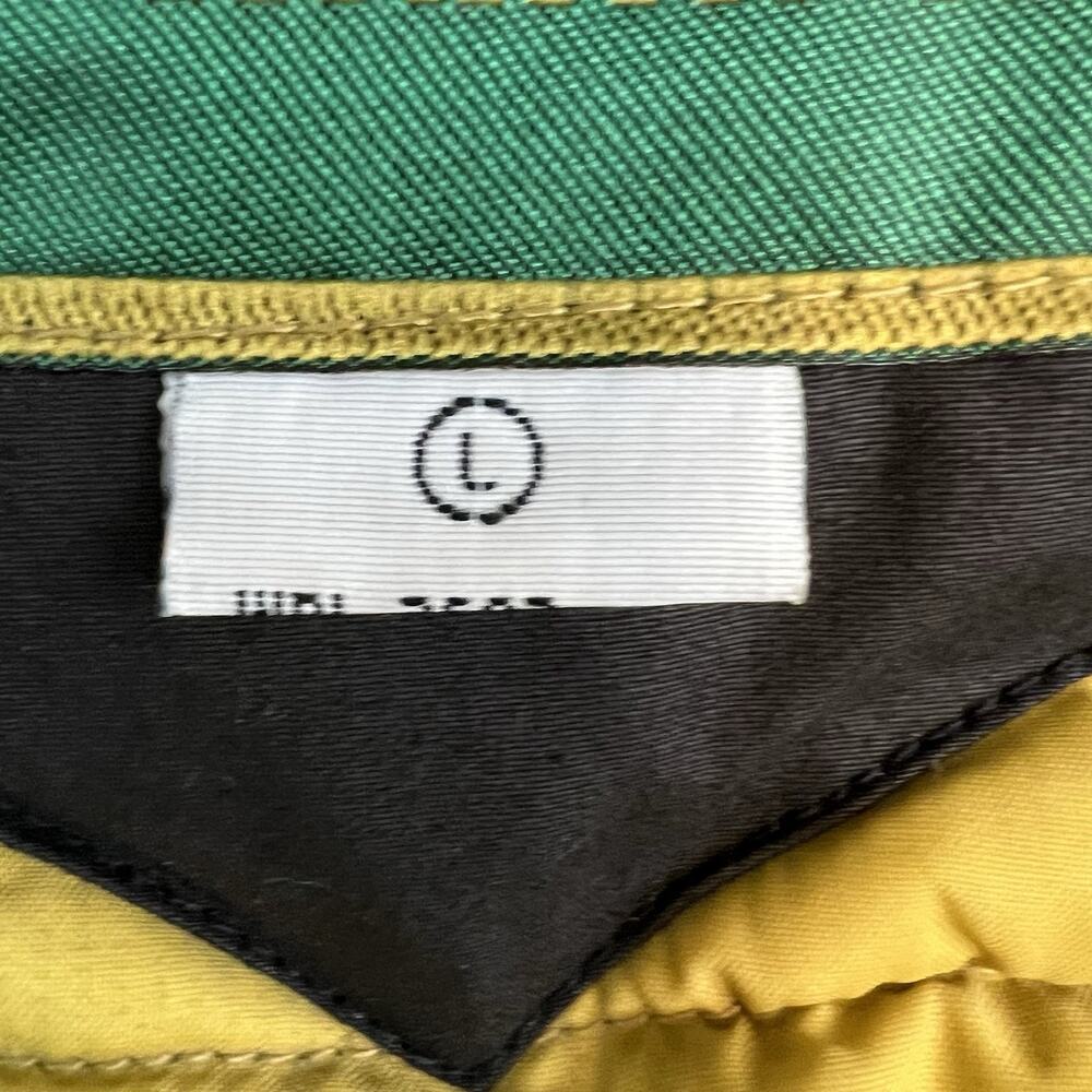 Club Trans-Atlantique Down Jacket L Black Yellow 80/20 Feather Leather Trim - Picture 10 of 16